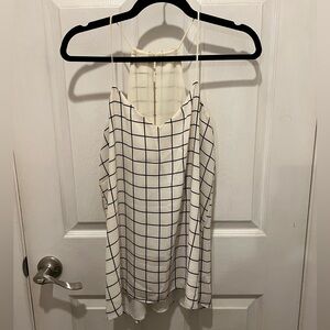 Express White and Black Checkered Camisole